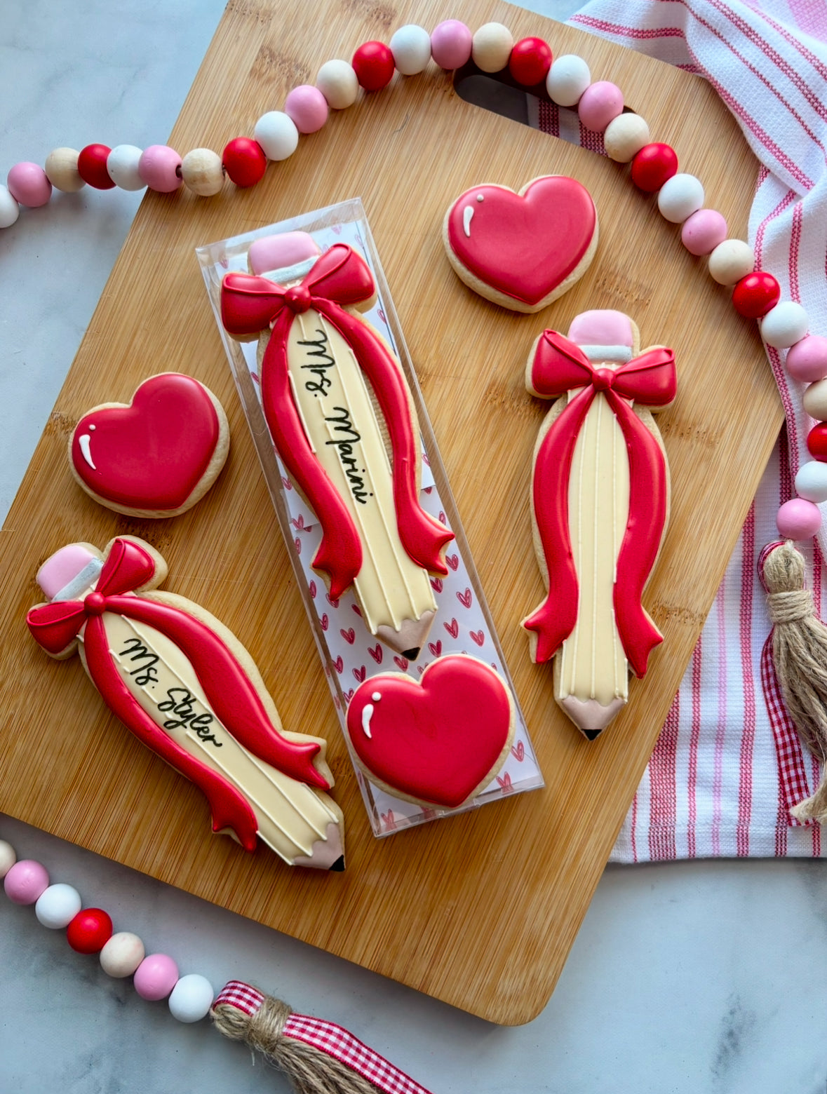 Teacher's Pencil - Personalized Gift Box of 2 - Valentine's Day Cookie Presale - LOCAL PICK UP ONLY